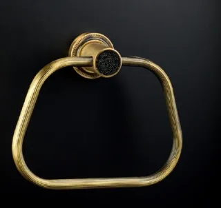 Полотенцедержатель Boheme Royal Cristal 10925-BR-B бронза/чёрный